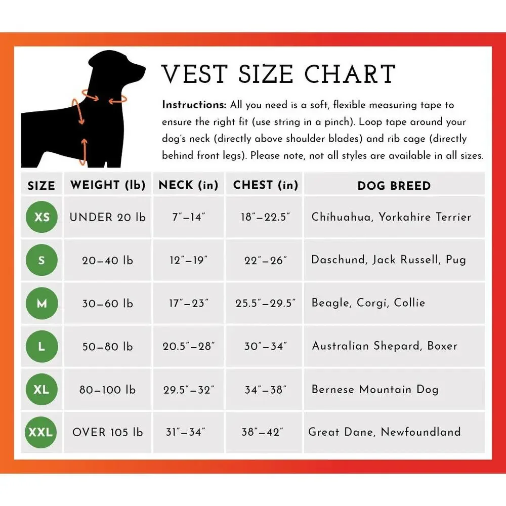 Spot The Dog  XL Reflective Safety Vest Orange High Visibility Hunting Pet Gear